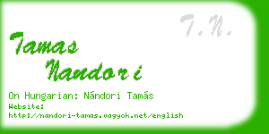 tamas nandori business card